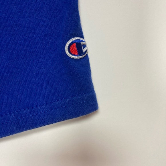 Champion Mens Large T Shirt Vintage Spellout Blue - Picture 2 of 5